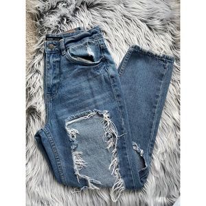 Bluenotes Ripped Mom Jeans
